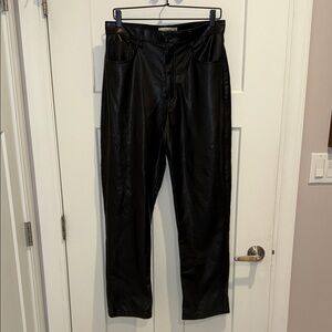 Women’s Abercrombie & Fitch Black Leather Pants